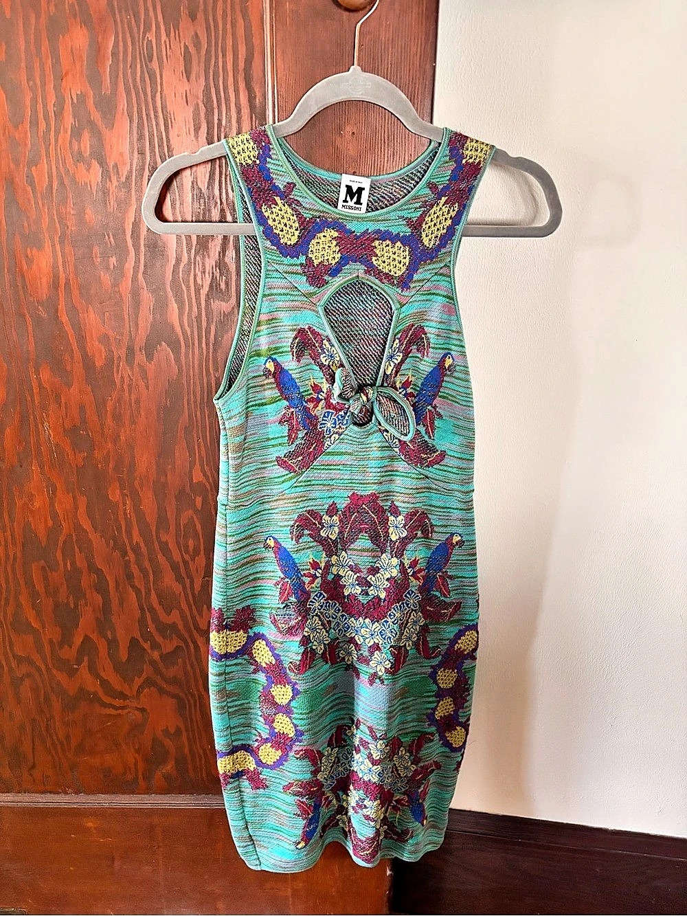 Medium Missoni Green & Multicolor Abstract Mini Dress Size Medium